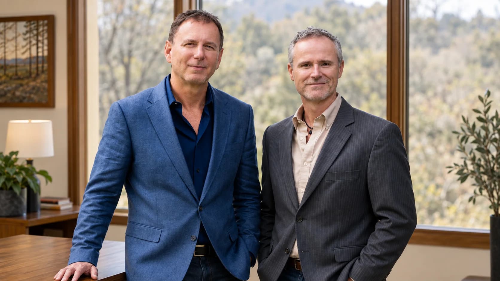 John Hoelle and Peter Fabish, founders of Conscious Family Law, in their Boulder office