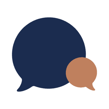 Two speech bubbles